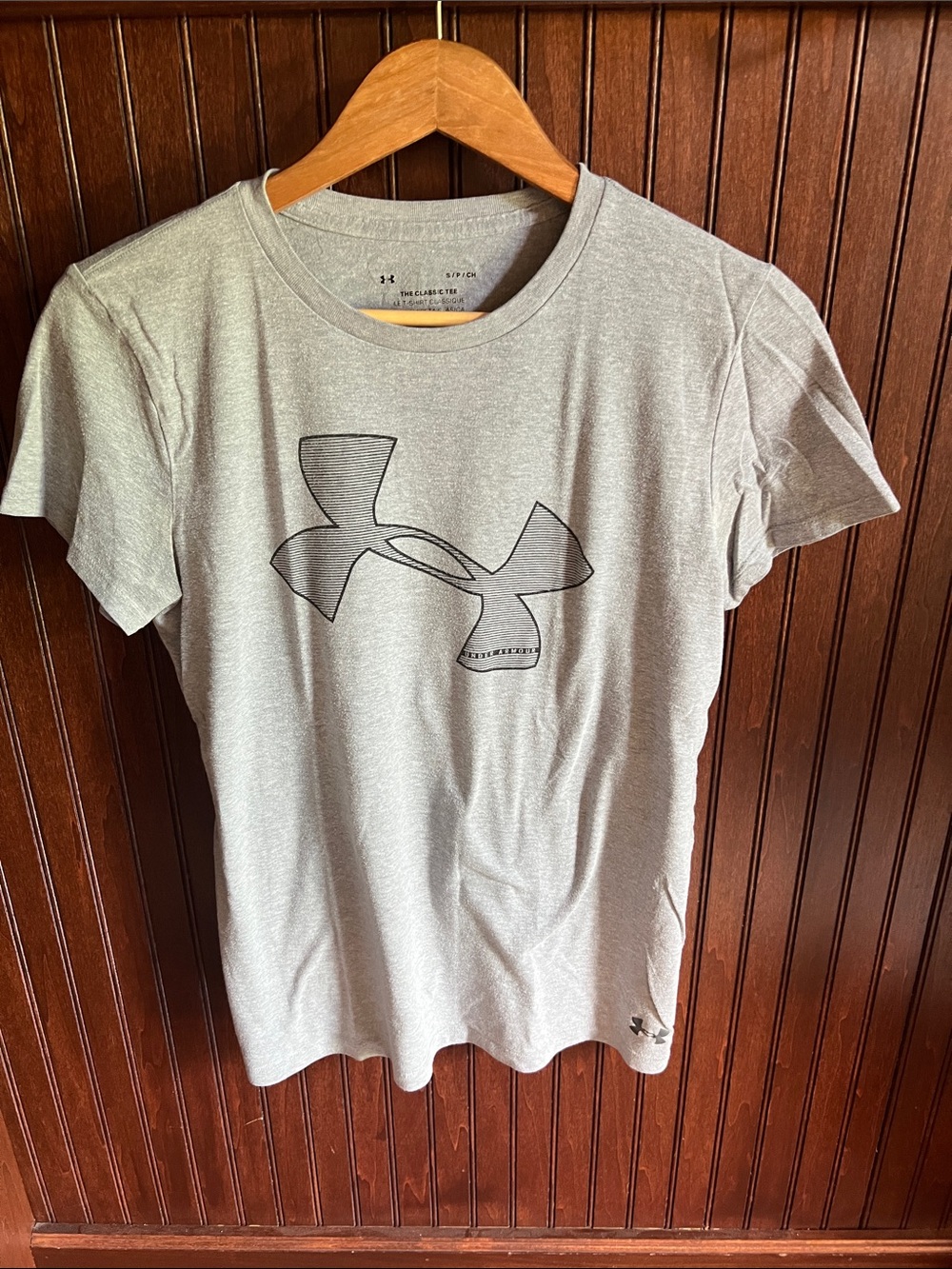 Under Armour Heather Gray Logo Tee Size Small